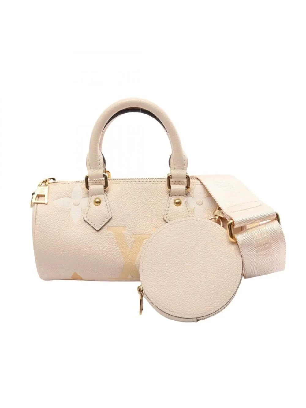 Louis Vuitton Papillon BB 2-Way Cream Saffron Leather Handbag